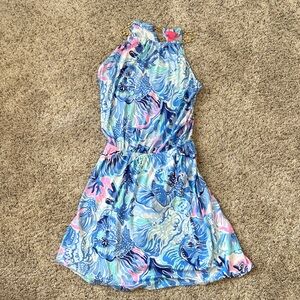 Lilly Pulitzer Blue and Pink Chain Strap Dress